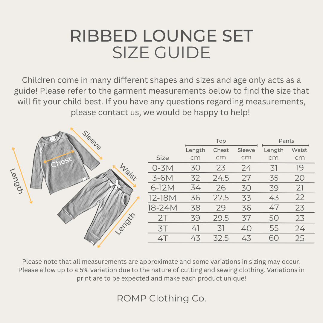 Ribbed Lounge Set - Juniper