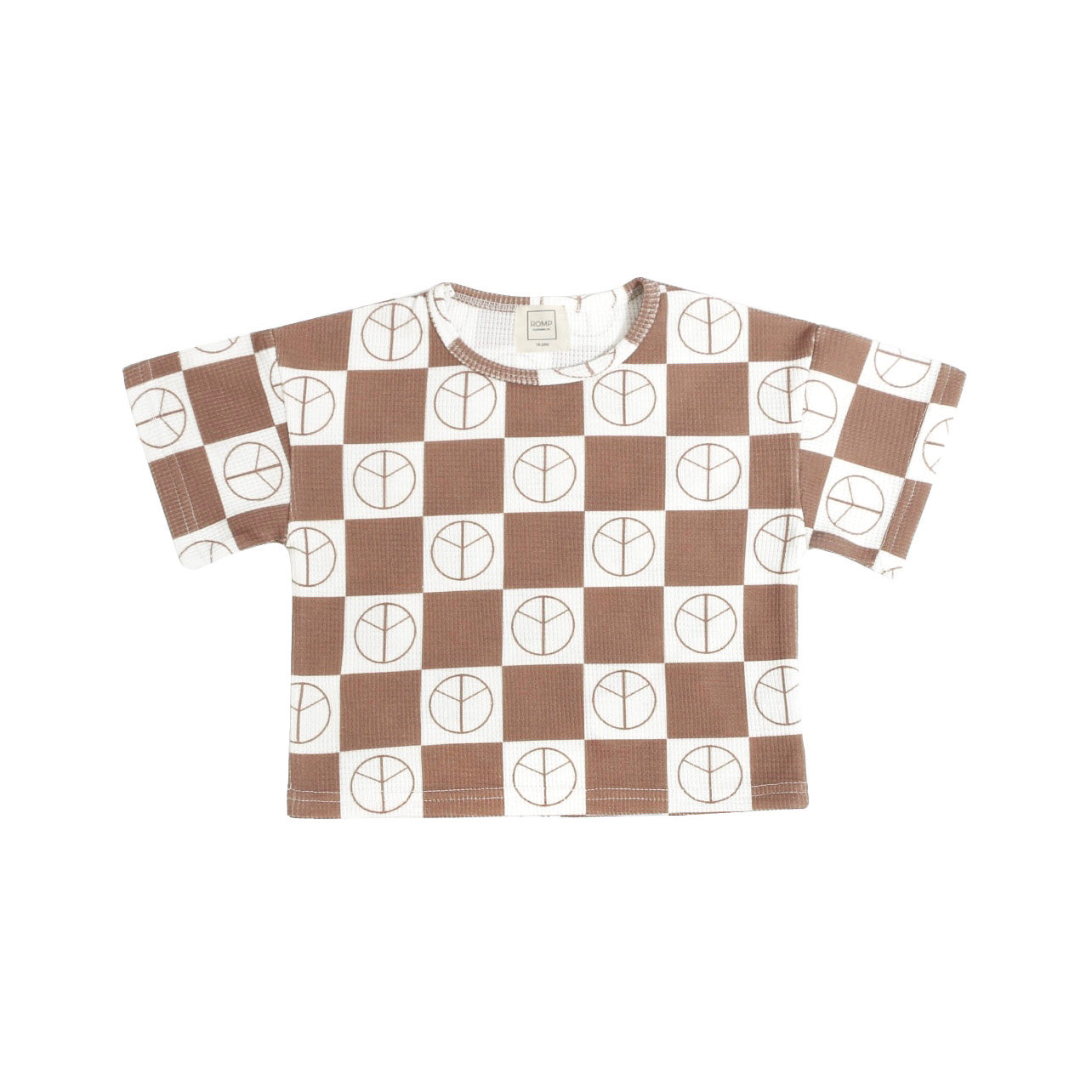 Checkered Waffle Shorts Set - Maple