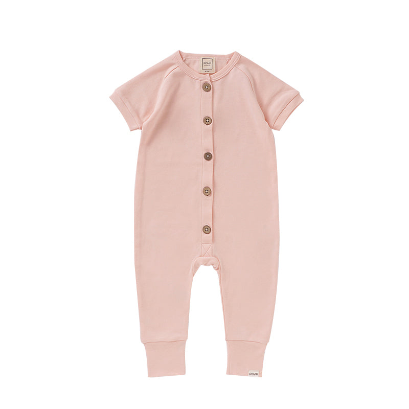 Button Romper - Blossom